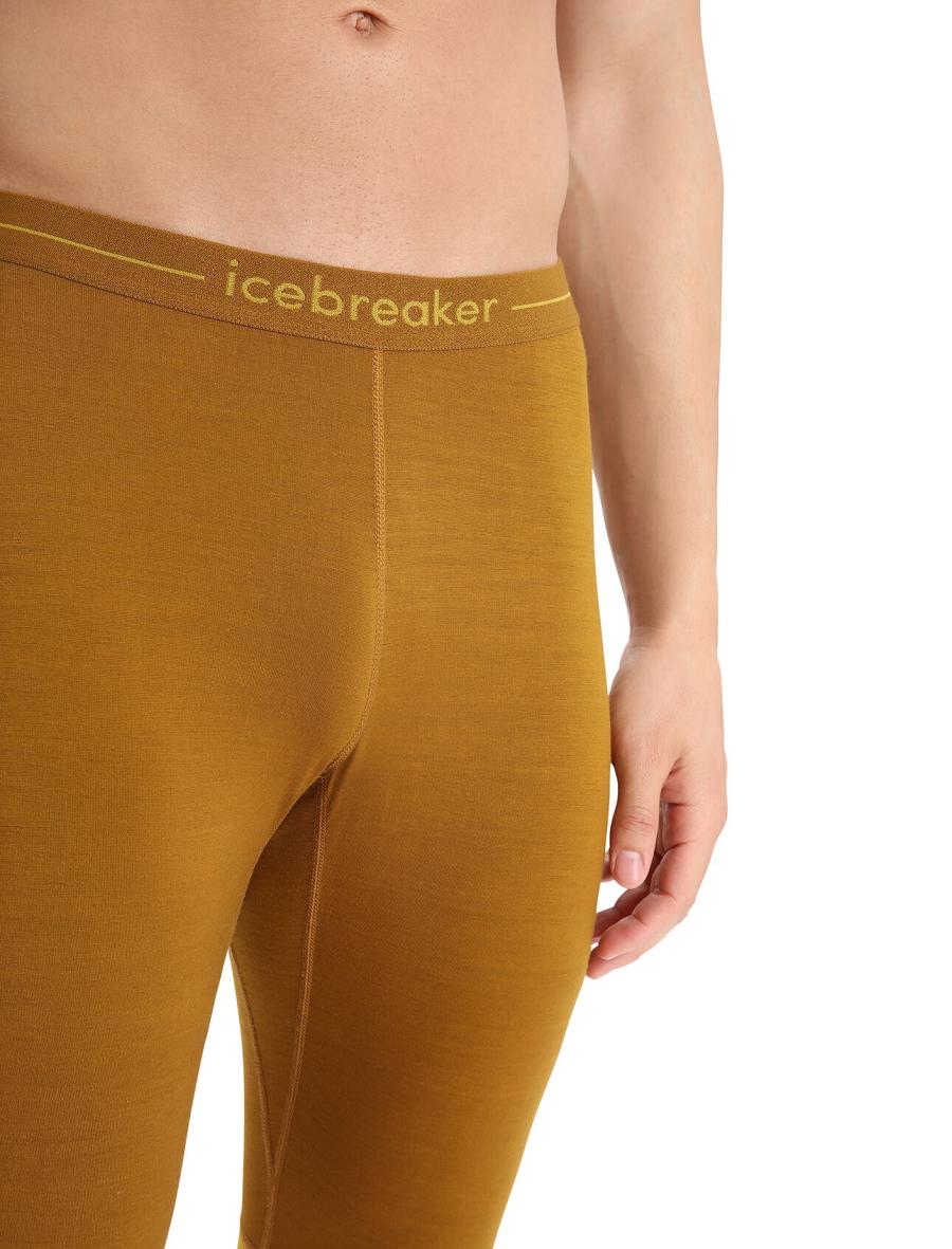 Base Layers Icebreaker 200 ZoneKnit™ Merino Leggings Męskie Złote | PL 1607XYUF